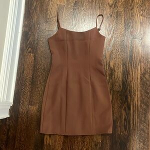 Misguided, Chocolate Brown Bodycon Dress, Size 2